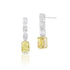 6.2ct yellow diamond, white diamond line earrings,<br>in 18k yellow and white golds <span class='visuallyhidden'>Call or text 323-404-2959 if you need shopping assistance.</span>